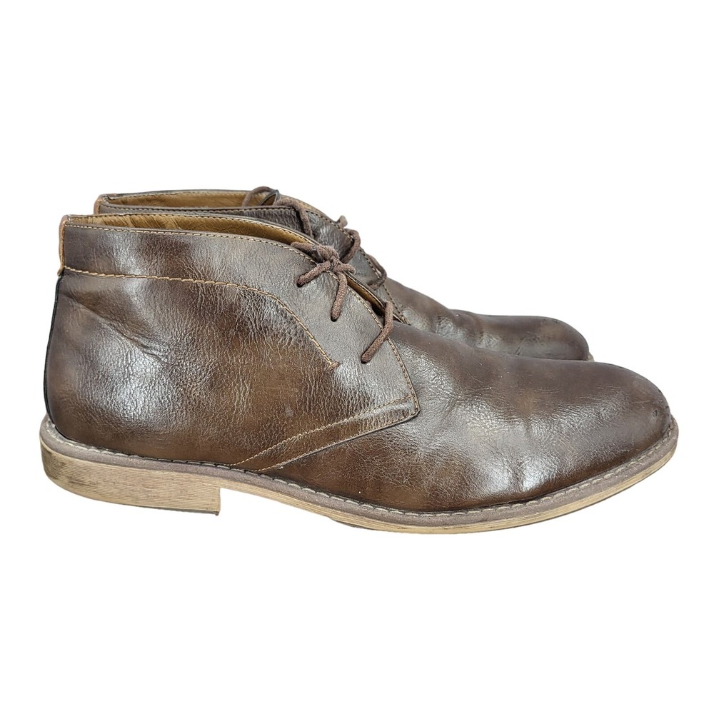 Sonoma‎ Chukka Boots Mens 13 M Bayport Brown Faux Leather Vitalize Ortholite